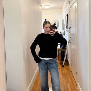 Reformation Black Knit Cardigan